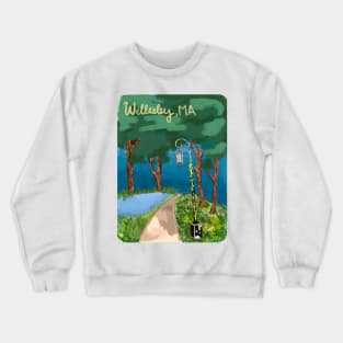 Wellesley College Massachusetts Lake Waban Crewneck Sweatshirt